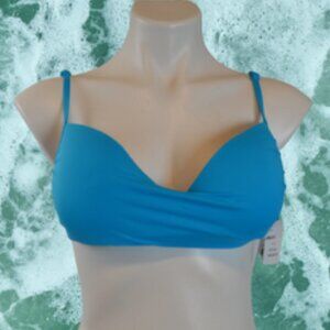 Skye Caribbean Turquoise Blue Liz Bikini Top - NWT